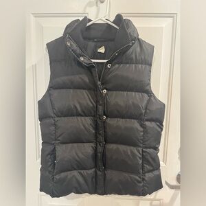 J. Crew Black Quilted Down-Blend Vest